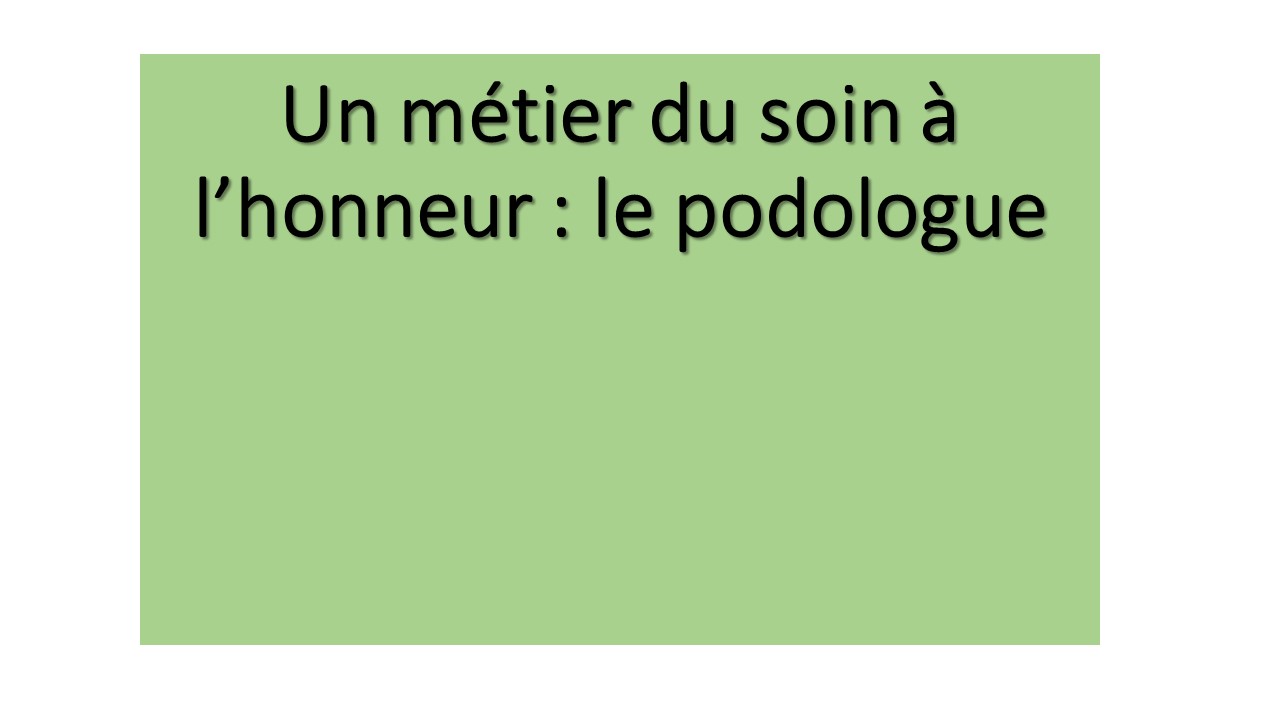 Le Dr Gérald Kierzek met à l'honneur le métier de podologue qui traite les affections épidermiques et unguéales (relatives à l'ongle) du pied ainsi que ses troubles statiques et dynamiques.